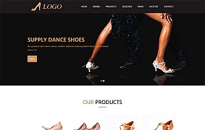 (自适应手机端)英文外贸拉丁舞鞋鞋类网站源码 芭蕾舞鞋网站pbootcms模板