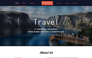 大气宽屏html展示型旅游网页模板