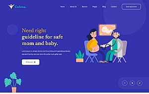 妇幼保健医疗服务Bootstrap网站模板