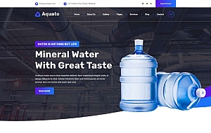 饮用水送货服务公司网站HTML模板