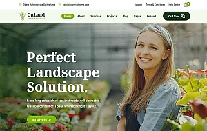 绿色的园林种植公司网页模板
