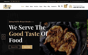 多功能的美食餐厅外卖预订HTML5模板