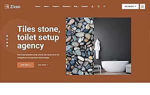 大气的洗浴设计装修公司官网html5模板