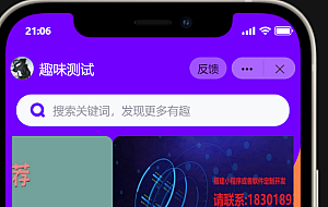 抖音小程序紫色ui趣味测评新项目单台手机利润60到138