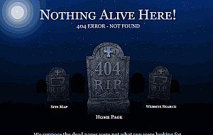 恐怖墓碑404网页模板