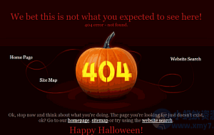 恶魔南瓜404页面 非常精美的南瓜404页面