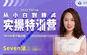 Seven漆:国内TIKTOK短视频直播训练营,全球直播带货的风口赶紧乘风掘金