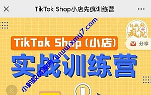 疯人院TikTok Shop小店先疯训练营,开启2022年海外小店带货,从0到1掌握TK小店运营