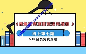 宅男《闲鱼转转项目玩法实战班 》线上第七期