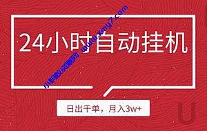 24小时挂机自动发货,不用推广,躺赚的项目,日出千单,月入3w+