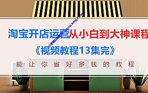 淘宝开店运营从小白到大神全系列课程