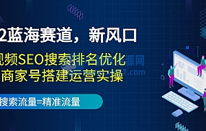 2022蓝海赛道,新风口:短视频SEO搜索排名优化+企业商家号搭建运营实操