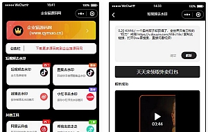 简约黑色多功能去水印外卖流量主小程序
