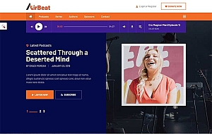 多用途音频播客和音乐网站HTML模板