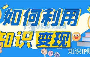 知识IP变现训练营:手把手带你如何做知识IP赚钱,助你逆袭人生!