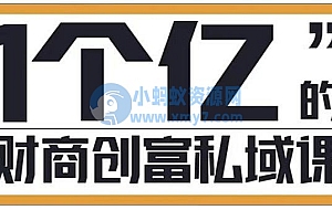 财商私域提升课:帮助传统电商、微商、线下门店、实体店转型(价值9980元)