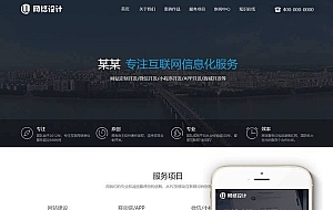 互联网信息化服务类网站织梦模板(带手机端)