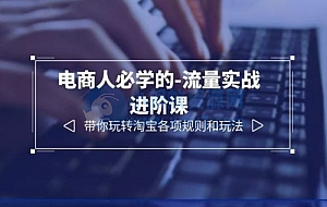 电商人必学的-流量实战进阶课:带你玩转淘宝各项规则和玩法「 12 节课」