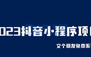 2023抖音小程序项目,交个朋友免费系列课程【辣条出品】