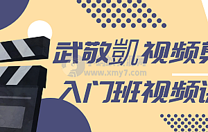 武敬凱视频剪辑入门班视频课程