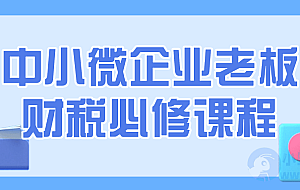 中小微企业老板财税必修课程