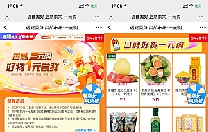 建行善融领10元券1元购实物