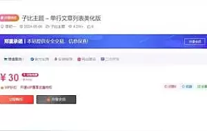 子比主题美化 付费区块下载美化插件(开源版)