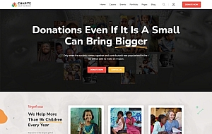 非盈利捐赠中心服务机构网站模板