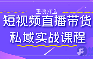 短视频直播带货私域实战课程