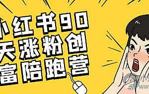 小红书90天涨粉创富陪跑营