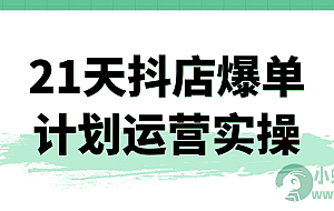 21天抖店爆单计划运营实操