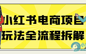 小红书电商项目玩法全流程拆解