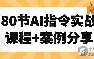 80节AI指令实战课程+案例分享