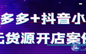 拼多多+抖音小店无货源开店案例
