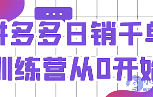 拼多多日销千单训练营从0开始