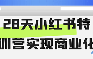 28天小红书特训营实现商业化