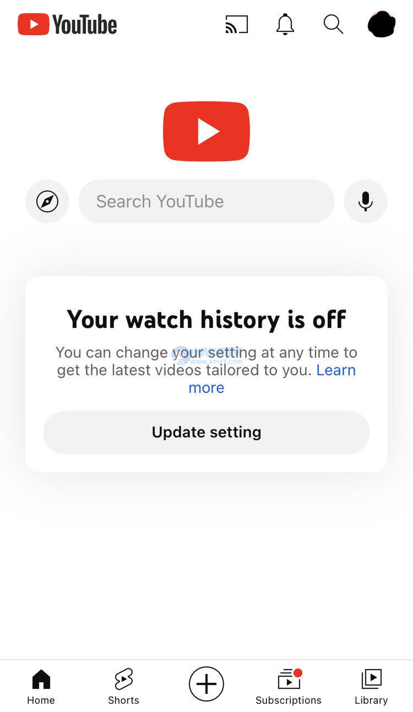 YouTube 对关闭观看历史记录的用户采取极端措施，首页变成一片空白